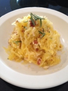 Roasted Spaghetti Squash with Herbs and Almonds