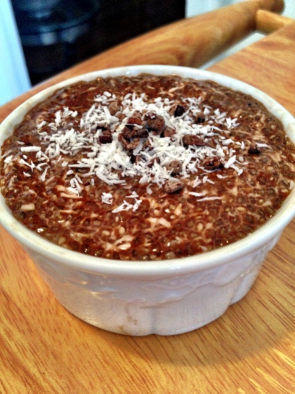 Dark Chocolate Coconut Chia Pudding