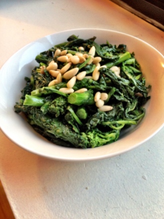 Garlic Broccoli Rabe with Pine Nuts